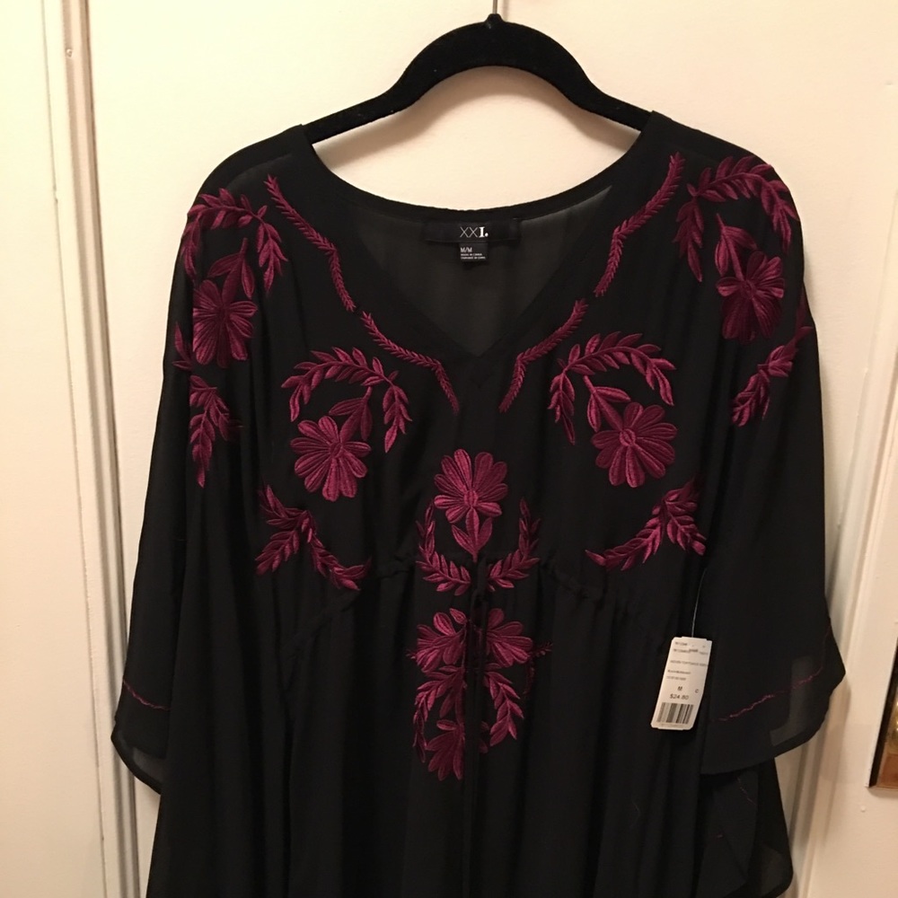 Crepe tunic blouse
